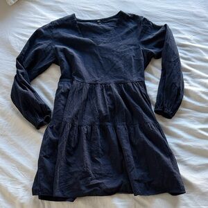 Navy blue tiered dress